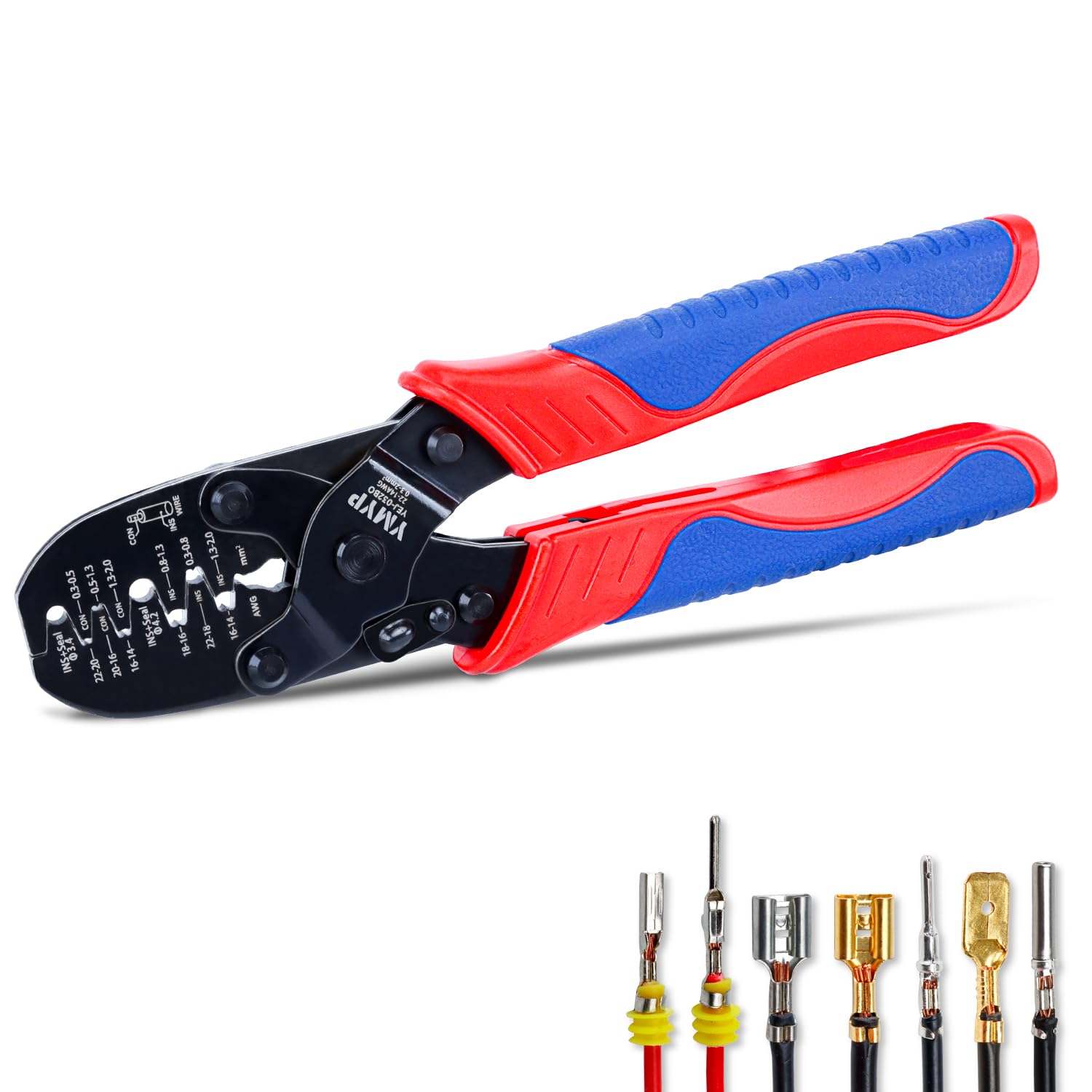 Photo 1 of YMYP Weather Pack Crimper & Metri Pack Crimping Tool for 0.3–2.0mm² (22–14 AWG) Open Barrel & Sealed Terminals – Fits Deutsch DT/DTM, Waterproof Connector– Dual Cavity Connector Crimper YEJ-032BO