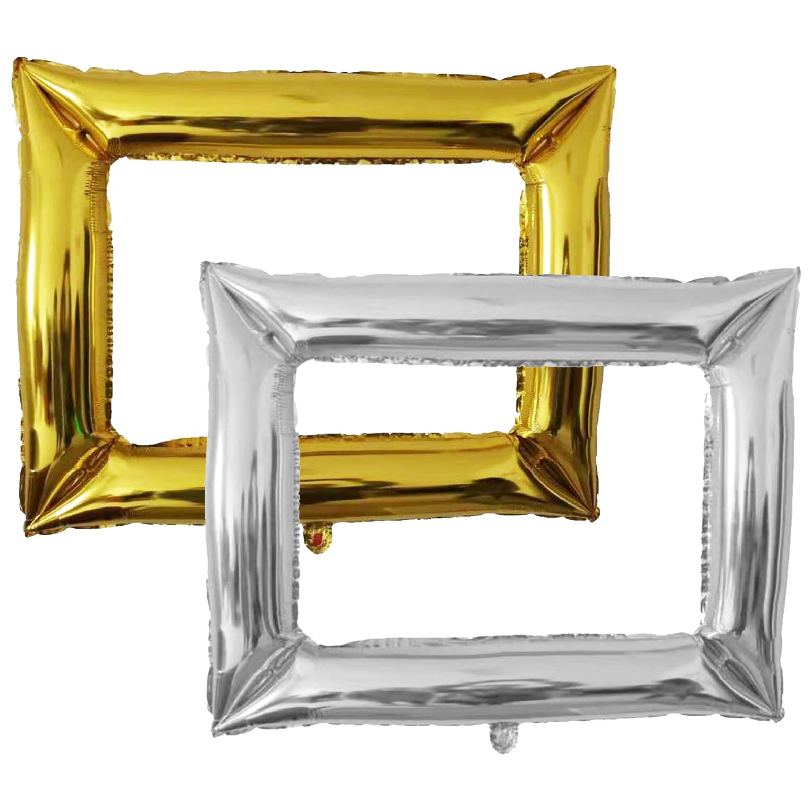 Inflatable Photo Frame, 2 Pcs 98 * 82.5cm Golden Booth Frame for Party, Wedding, and Decorative Photography