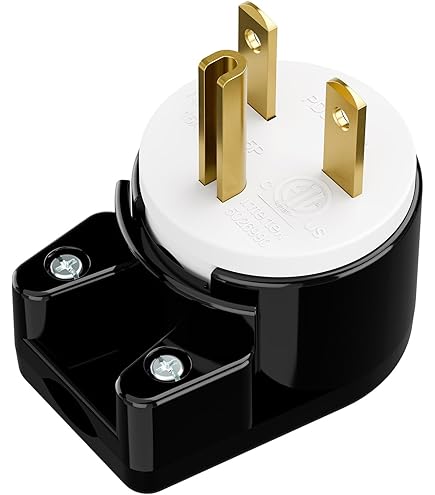 USA 3-Prong Male AC Plug, Right Angle ETL Nema 5-20P 3 Pole DIY