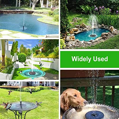 bestc Solar Fountain Water Pump for Birdbath, Submersible Outdoor Water Fountain Panel Kit for Bird Bath,Small Pond,Pool,Garden and Lawn