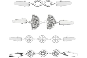 SINNKY Vintage Sweater Shawl Clips Retro Cardigan Collar Clips Dress Shirt Brooch Clips for woman wearings