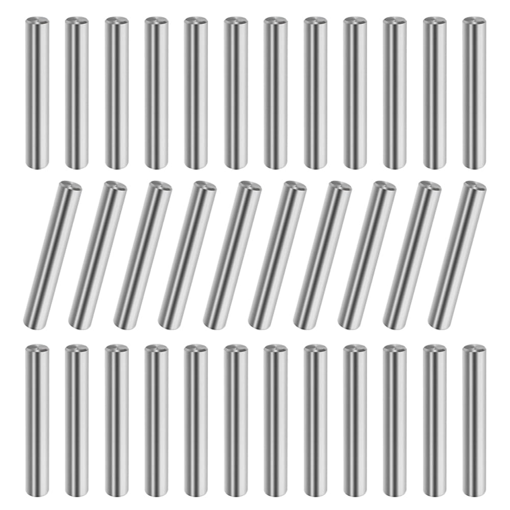 Aoyswuz 45 Pcs Cylindrical Pins M6 * 40mm 304 Stainless Steel Dowel Pin, Dowel Pins Shelf Support Pegs for Furniture Installation, Precise Location