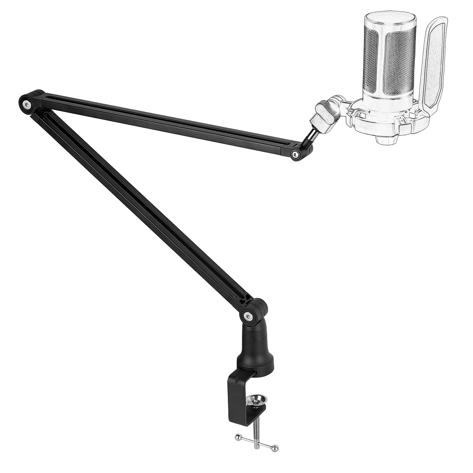 Musiin Adjust Microphone Stand Arm For Microphone Recording, Music Production, Desktop, and Studio