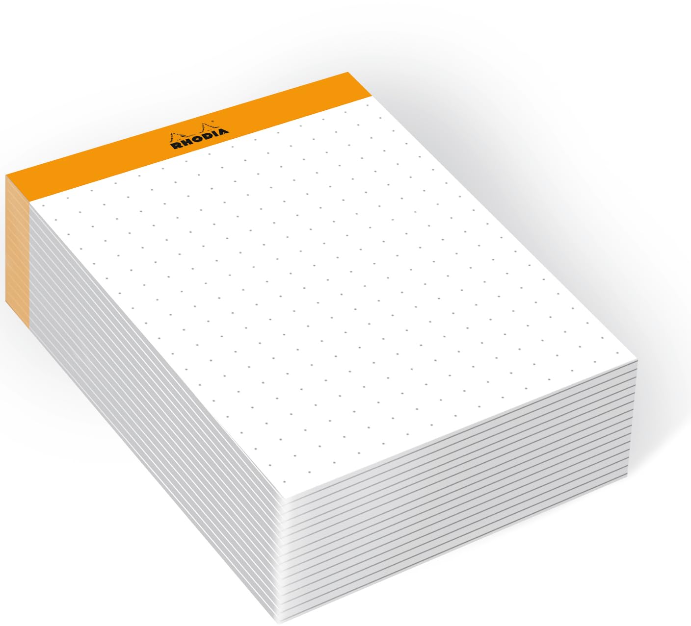 RHODIA 194048C - Memo Pad N°13 Orange - A6 11.5 x 16 cm - Dot (Dotted) - 240 Sheets 80g/m - Practical and Compact - Rhodiatime Collection