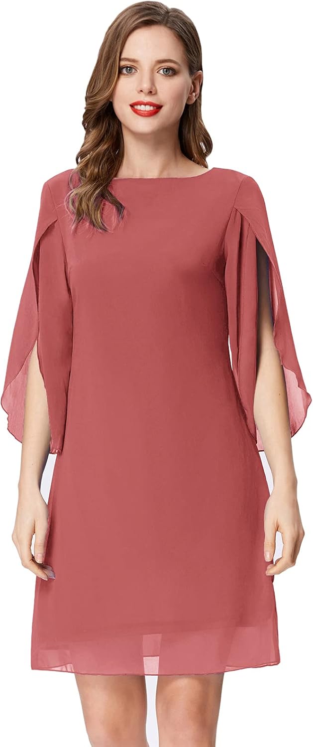 GRACE KARIN Women Loose Chiffon Dress Elegant Evening Dress for Cocktail Party