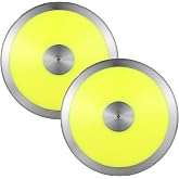 Tideme 2 Pcs 1.6 Kg Sports Training Discus, Track and Field Discus for High School Boys Girls, Reliable Nylon-Iron Built, Easy-to-Grip Anti-Slip Polished Finish, Sports Practice Discus