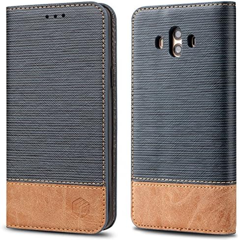 for Huawei Mate 10 Case,WenBelle [Blazers Series] Stand Feature,Double Layer Shock Absorbing Premium Soft PU Color Matching Leather Wallet Cover Flip Cases for Huawei Mate 10 (Blue)