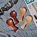 sansheng 10PCS Wooden Spoons Mini Condiments Sugar Seasoning Salt Honey Teaspoon,wooden candy spoon