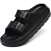 TIKVAW Women's Platform & Wedge Sandals with Arch Support for Woman Slides Comfort Lightweight Outdoor Slippers Ultra Cushion