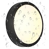 LIPIFAY Flush Mount Ceiling Light, Die-Cast Aluminium Fully Sealed Moisture Resistant Light, Modern Minimalist Wall Sconce.11 Inch, 20W, 3000K, IP65 Rainproof, for Walls or Ceilings in Wet Areas.