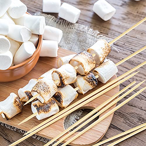 HANSGO BBQ Bamboo Skewers, 12 Inch Wooden Barbecue Skewers for Assorted Fruits, Caramel Apple, Kebabs, Grill, Marshmallow Roasting,70PCS