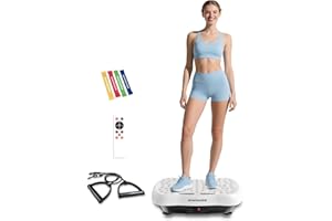 DAMKEE Vibrating Board Exercise Machine, Vibrating Board for Lymphatic Drainage Full Body Workout Vibrating Fitness Platform Waver Vibrating Board for Weight Loss Shaping Home Fitness Equipment