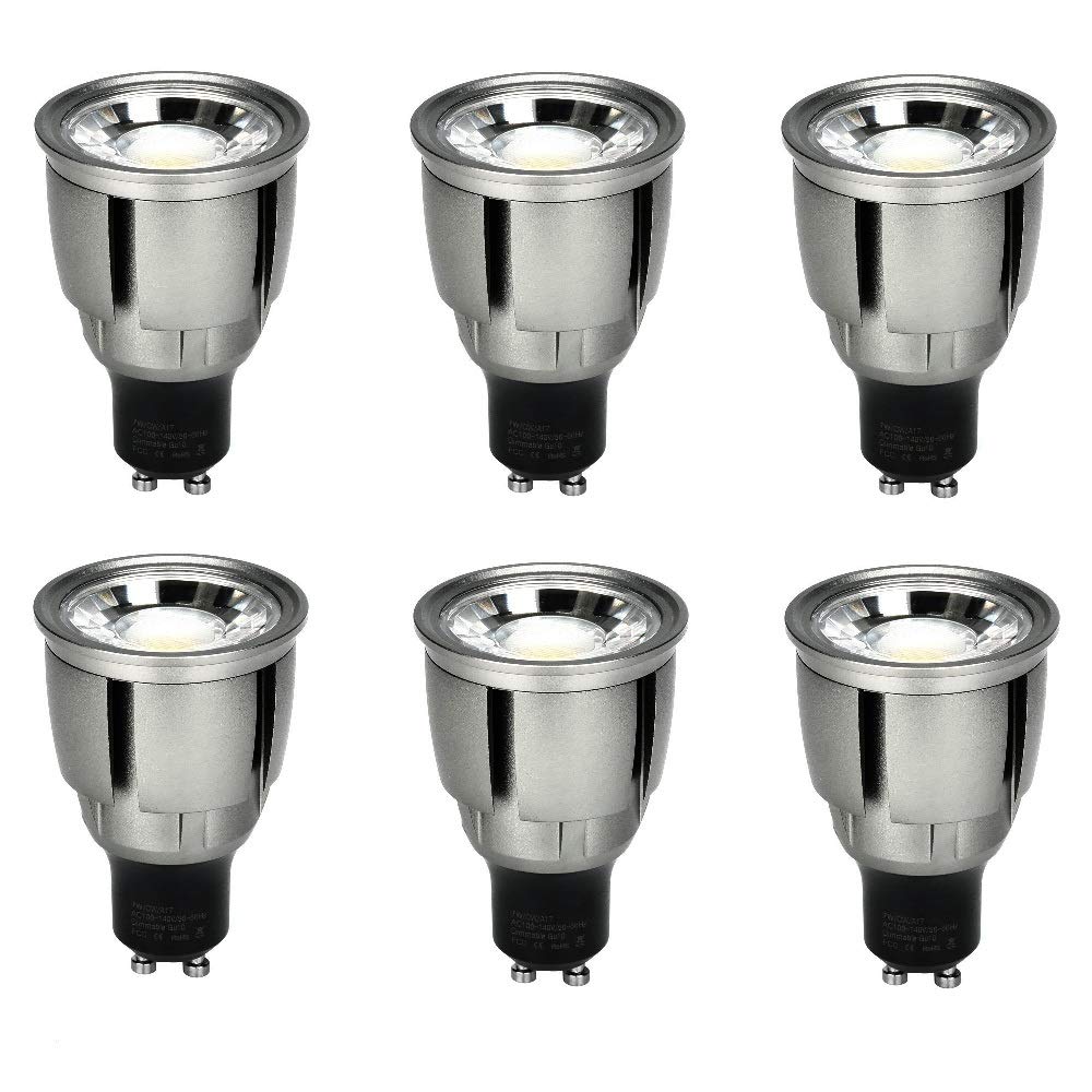 Ossun 6PCS GU10 LED Long Neck Bulbs 76mm, 9W GU10 LED Bulbs Daylight White 4000K, Super Bright Energy Saving, 80W Halogen Equivalent, 720LM, 120° Beam Angle