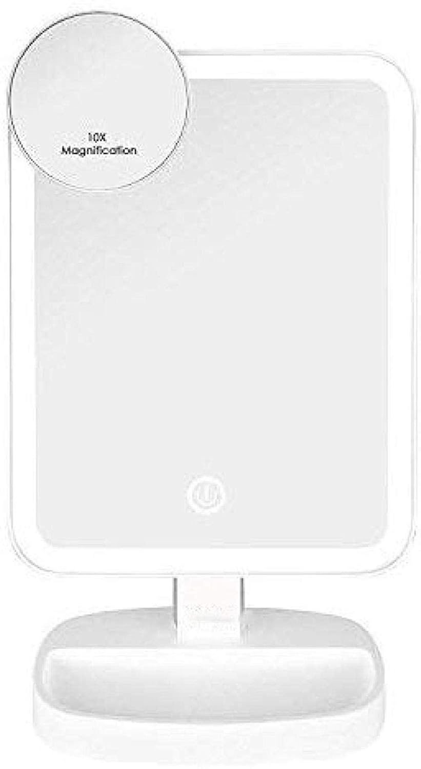 TGGCT-JZ Make-up Mirror with LED Light Table Mirror Shaving Mirror Make-up Mirror Illuminated with Glare-Free Illumination and Dimmbarer Heilligkeit