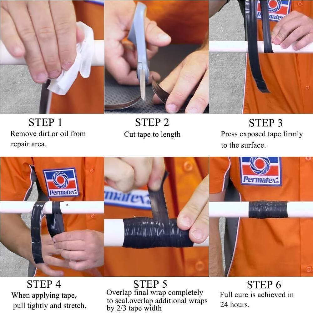 INTVN 2pcs Waterproof Tape PVC Leak Seal Repair Self Adhesive Tape