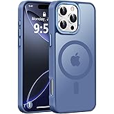 Newfuture Designed for iPhone 16 Pro Case with Magnetic [13 FT Military Drop Protection] [Compatible with Magsafe] Slim Translucent Matte Shockproof with Anti-Fingerprint Phone Case,Light Blue