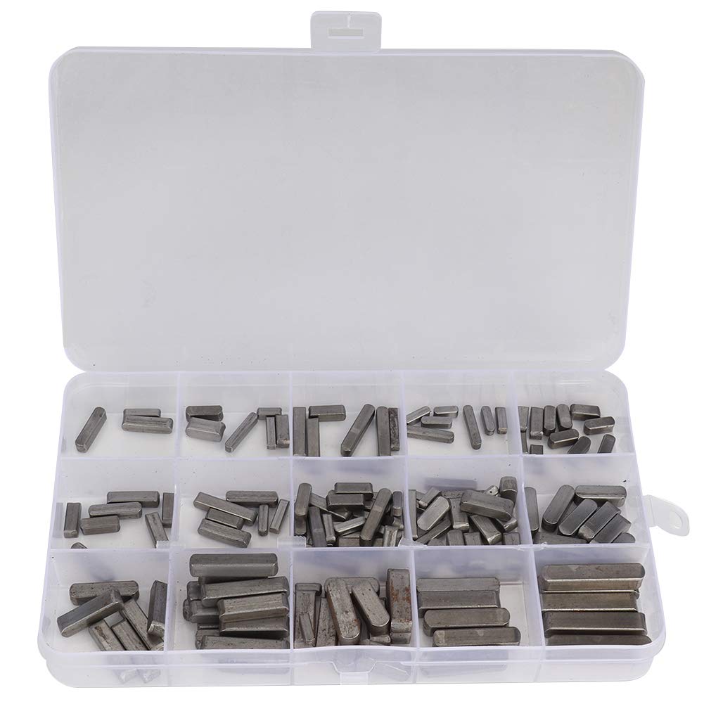 Photo 1 of 140Pcs Parallel Drive, passfeder sortiment Key Assortment SAE Shaft Keys Stainless Steel Key Keystock Assortment Round Ended Key Parallel Drive Shaft Keys Set