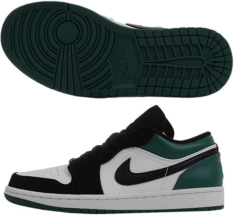 jordan 1 low white black mystic green