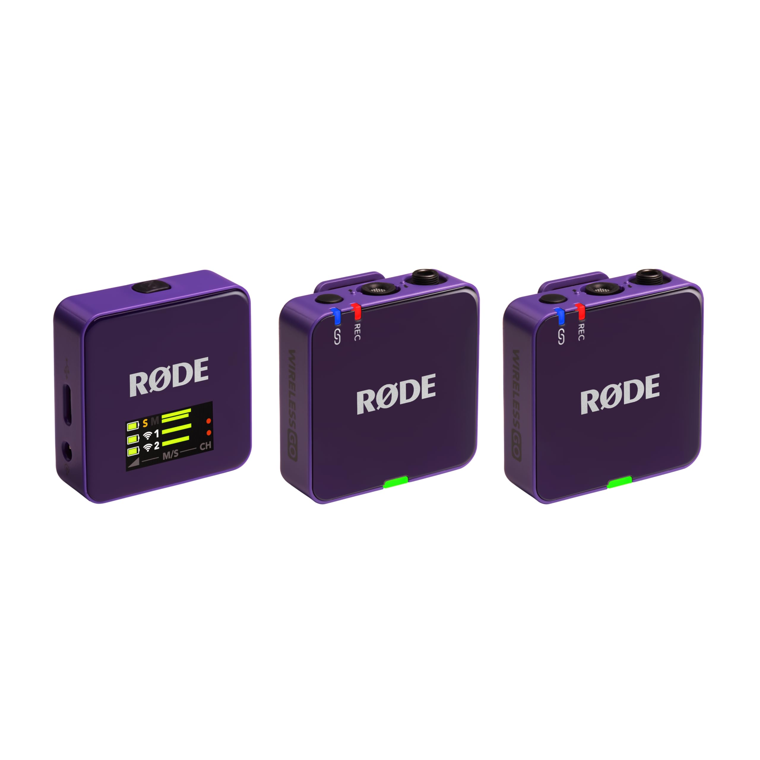 RØDE Wireless GO (Gen 3) – Compact Wireless Mic – Pristine Audio, 32-bit Float Recording, Automatic Level Control, for Phones, Cameras and Computers (Purple)
