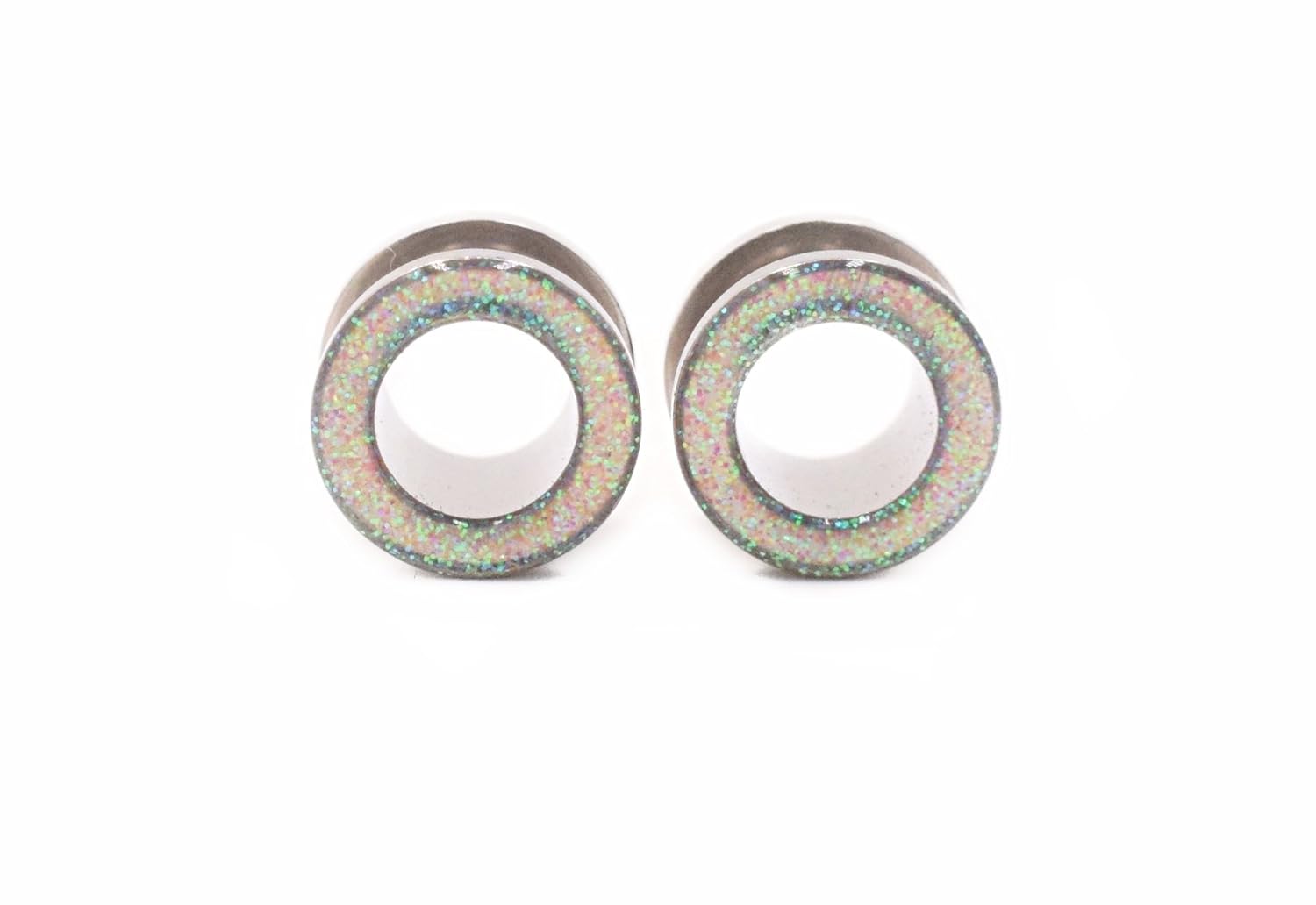 Handmade Iridescent Tunnel Plugs 6g, 4g, 2g, 0g, 00g, 7/
