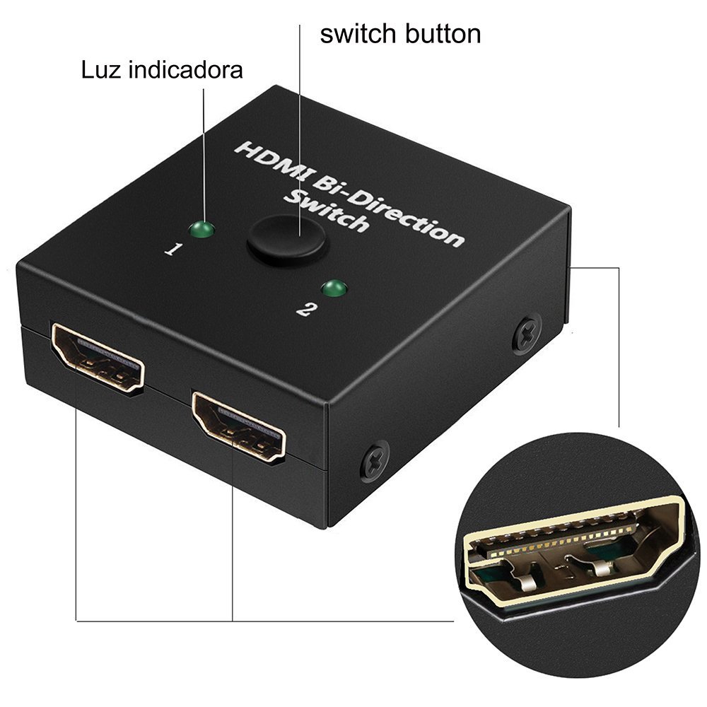 HDMI Switch Bi-direction HDMI Splitter 4K Umschalter 1080P 3D NIERBO HDMI Bidirektionale 2 In 1 oder Switcher oder 1 in 2 out PS4 PS3 Xbox Nintendo Schalter