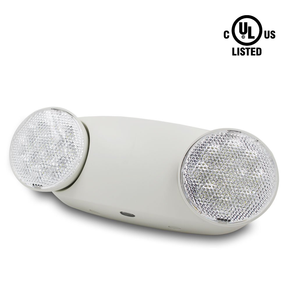ULListed LED Emergency Light with Battery Backup and Directional Round