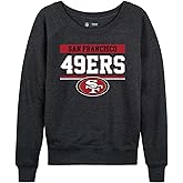 Team Fan Apparel NFL Women's Plus Size Team Block Charcoal Crewneck- Tagless Pullover - Relaxed Raglan- Stay Cool and Stylish