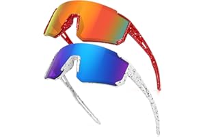 SEKKAF Youth Baseball Sunglasses for Boys Girls Age 6-12 Softball Cycling Sports Sunglasses for Kids Lightweight Frame