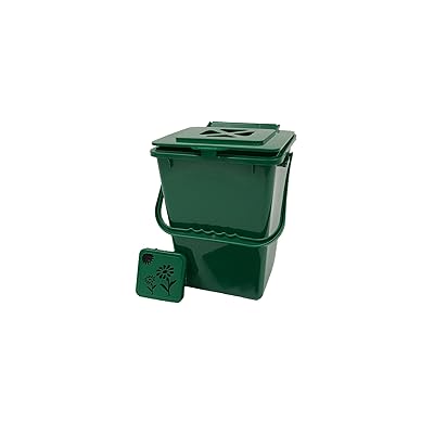 Exaco ECO 2000 Kitchen Compost Pail, 2.4 Gallon, Basic Green