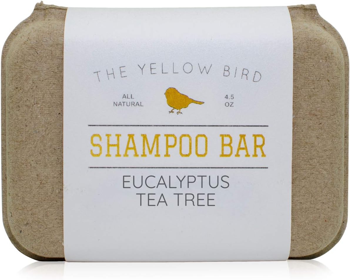 Eucalyptus Tea Tree Shampoo Bar. All Natural & Organic Ingredients. Sulfate Free, Detergent Free, Color Safe, and Silicone Free. Vegan, Plastic Free, Zero Waste Shampoo Soap