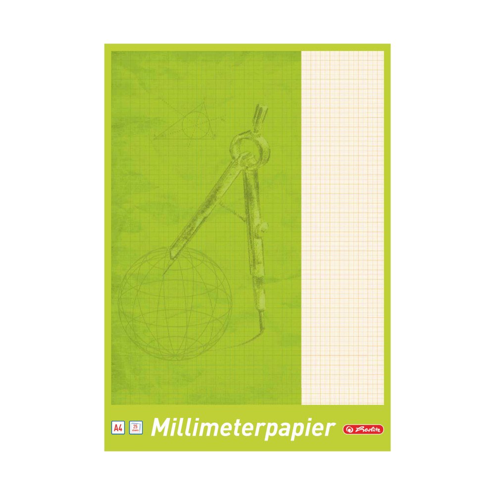 Herlitz 690305 Graph Paper Pad A4 20 Sheets a4