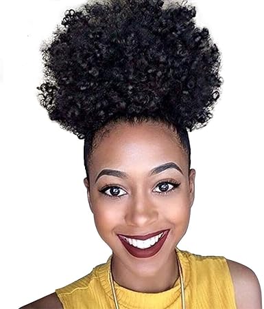 Amazon Com Deyngs Ponytail African American Short Afro Kinky