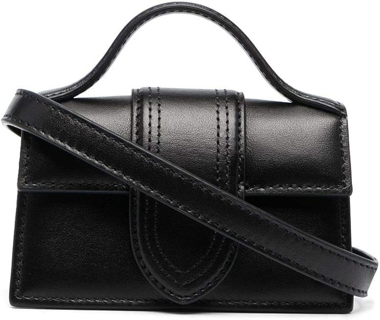 Luxury Fashion Jacquemus Woman 211BA06211300990 Black Leather Handbag Ss21 JACQUEMUS