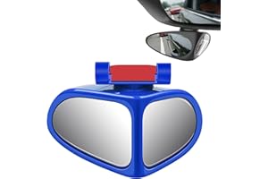 HD Car Blind Spot Elimination Mirror, HD Glass Rain & Fog Convex Rear View Mirrors with 360° Rotatable, Wide Angle Car Rear V