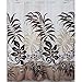 Hawaii Theme 100% Polyester Fabric Shower Curtain Maroon Brown Color Turtle and Monstera Leaf
