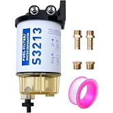 S3213 Fuel Water Separator Kit for Yamaha and for Mercury Outboard Motors | 3/8" Barb x 1/4" NPT Brass Fittings; Replaces B32013, 35-60494-1, 18-7932-1, 18-17928, 35-809097