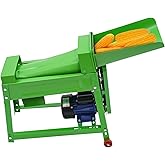 Electric Corn Thresher Machine, 480W Automatic Dry Corn Sheller Thresher, IP44 Bladeless Corn Sheller, 110V Heavy Duty Corn Kernel Remover with 2800RPM Motor &amp; Wheels for Farm Ranch Home Use(Green)