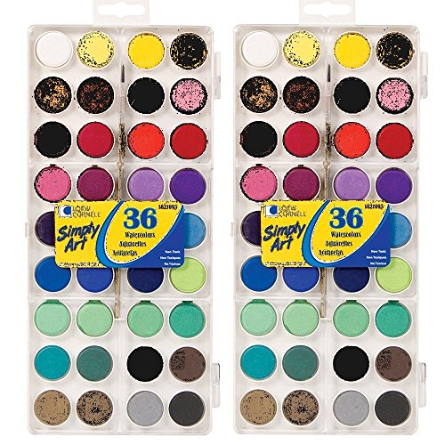 Loew-Cornell 1021095 Assorted Watercolor Cakes 36 Count (Pack of 2) Loew-Cornell 1021095 Assorted Watercolor Cakes 36 Count (Pack of 2)