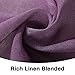 Turquoize Semi Sheer Plum Curtains for Bedroom Casual Weave Textured Privacy Linen Blended Window Curtains Drapes for Living Room 84 Inches Long Window Treatments 2 Panels, Two Tone Plum Ombre