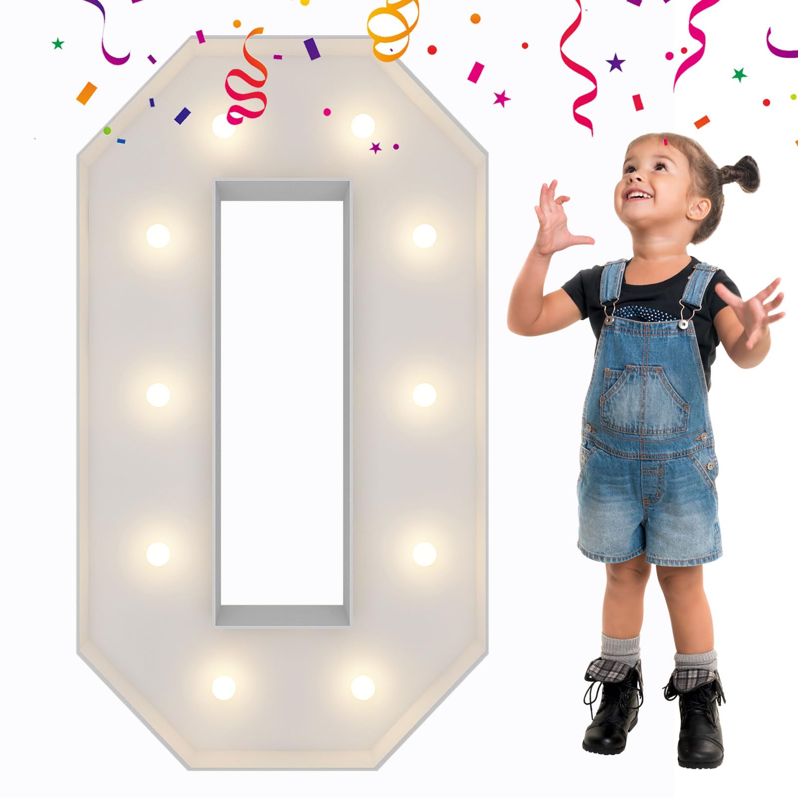 Photo 1 of 3ft  Numbers Letters, Mosaic Numbers for Balloons, Giant Marquee Numbers, Mosaic Balloon Number 0 for 30th 40th 50th Birthday Decorations,60th 70th Anniversary Party Decor