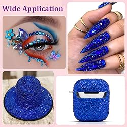 25000Pcs Resin Rhinestones for Crafting, Royal Blue