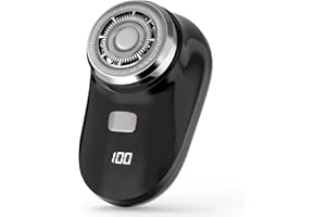 CYBERBLAZE Mini Electric Shaver, Portable Travel Razor for Men, Cordless USB-C Fast Rechargeable Electric Shavers, LED Battery Display Face Shavers for Wet/Dry Shaving