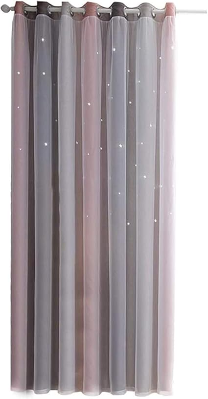 Festnight Sterne Vorhänge Sterne Verdunkelungsvorhänge für Kinder