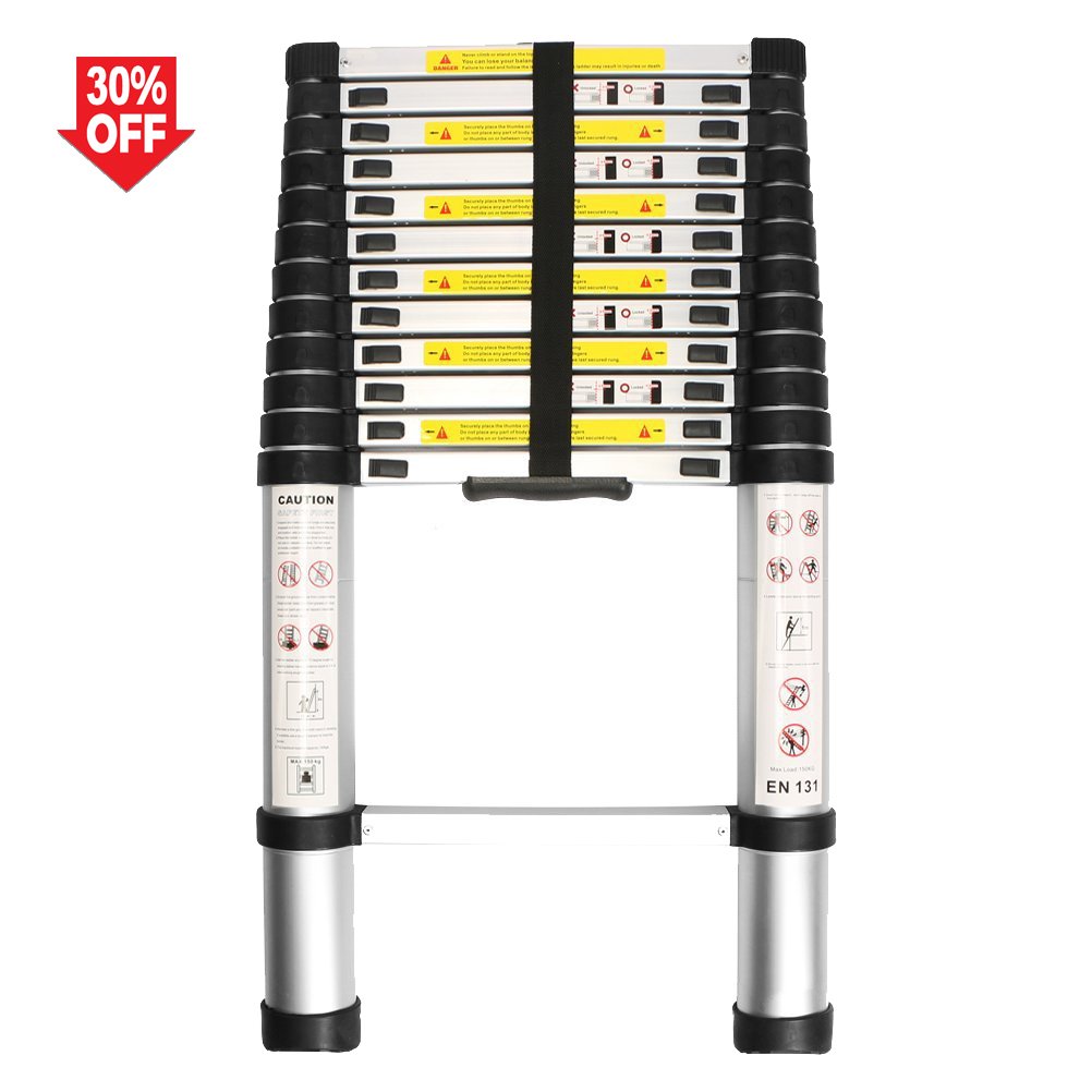 Telescoping Ladder Aluminum Telescopic Extension Motorhome RV Storage