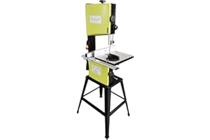 FORESTWEST 10718, 10-Inch Wood Band Saw 3.4 Amp 2-Speed Vertical Wood Bandsaw with Stand, Green