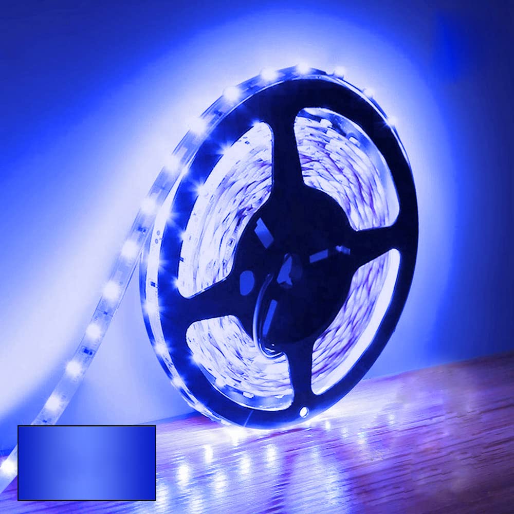 VINBE LED Strip Lights Blue 5M 5630 SMD DC 12V LED Room Lights LED Tape Lights, Non-Waterproof