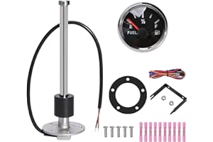 UOIENRT 8 Inch (200mm) Fuel Sender Unit for Boat Tank - Stainless Steel Sending Unit and Gauge for Car, Truck, RV