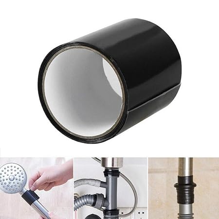 150 cm Wasserdichtes Klebeband, PVC Leck-Reparatur, selbstklebendes Klebeband für Notfall-Rohrleitungen und Wasserschläuche E