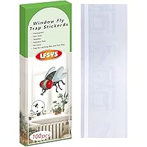 Harris Indoor Window Fly Trap, 12 Pack Clear Sticky Strips Kills Flies