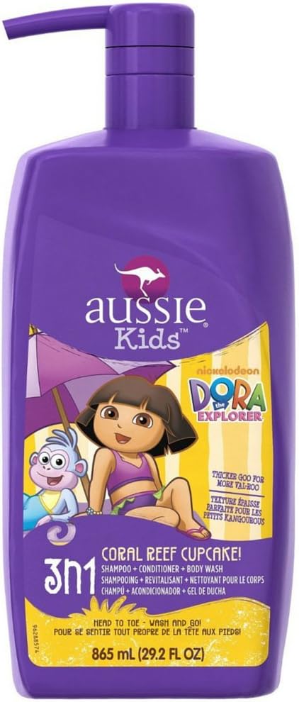 Aussie Shampoo Kids Dora Cupcake 3-N-1 29.2oz (3 Pack)